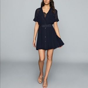 Reiss shirt dress with lace slip size 0